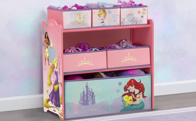 Disney Princesses Delta Children Design Store 6 Bin Toy Storage Organizer