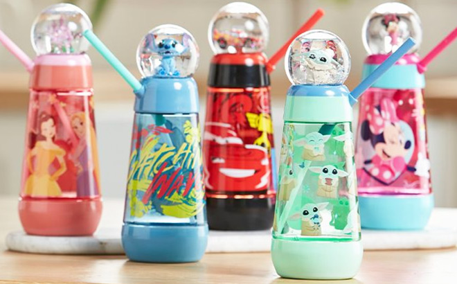 Disney Snowglobe Tumblers with Straw