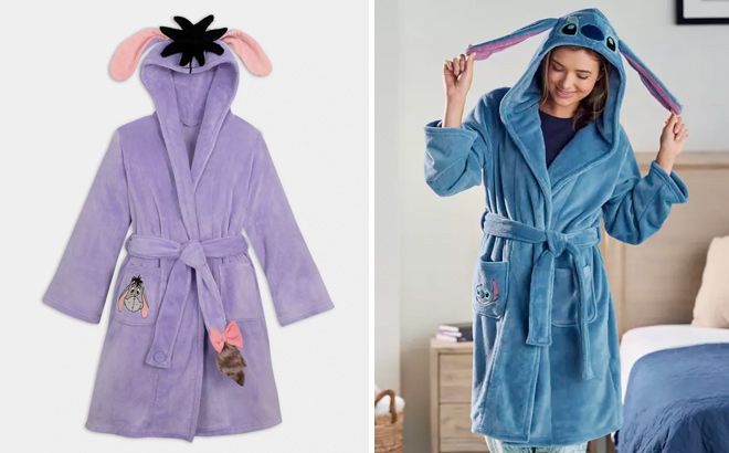 Disney Stitch Plush Costume Robe for Women Lilo Stitch