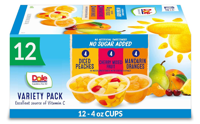 Dole Diced Fruit 12 Count Variety Pack