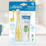 Dr. Brown's Infant-to-Toddler Training Toothbrush with Toothpaste Set