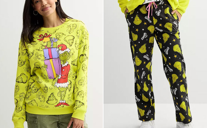 Dr Seuss How The Grinch Stole Christmas Presents Fleece Pullover