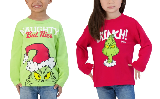 Dr Seuss The Grinch Christmas Toddler Long Sleeve T Shirt