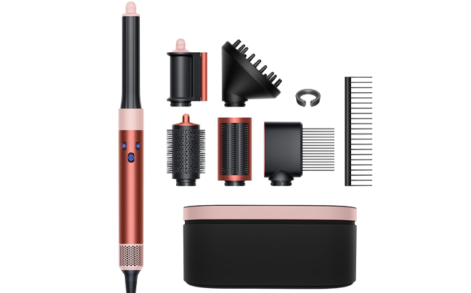 Dyson Airwrap Special Edition Set for Curly Hair in the Color Strawberry Bronze Blush Pink