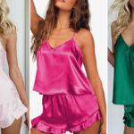 Ekouaer Womens Satin Pajama Set