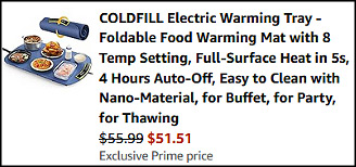 Electric Warming Tray Checkout