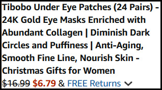 Eye Patches 24 Pairs Checkout Screenshot