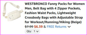 Fanny Pack at Checkout