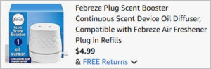 Febreze Plug Scent Booster at Checkout