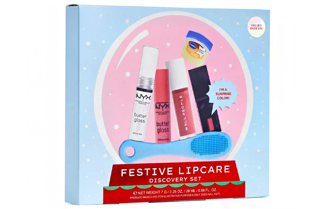 Festive Lipcare Lip Discovery 6 Piece Gift Set