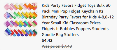 Fidget Toys Final Price