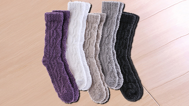 Five Pairs of Doskoni Fuzzy Socks