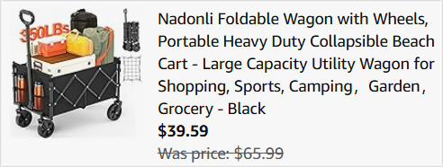 Foldable Wagon Checkout