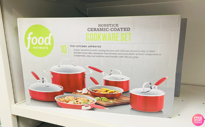 Food Network 10 Piece Nonstick Ceramic Cookware Set 1