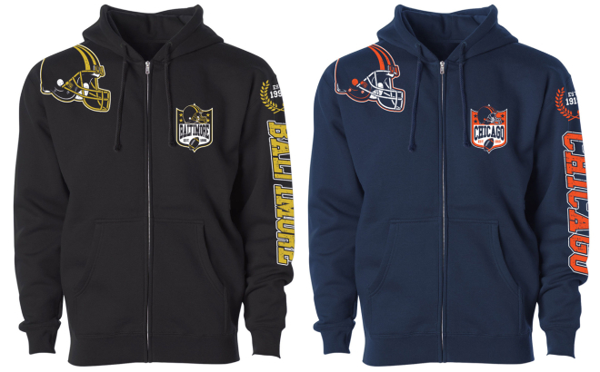 Football Home Team Zip up Hoodies