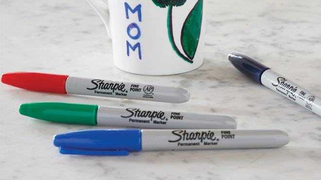 Four Sharpie Permanent Markers