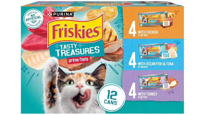 Friskies Cat Food Tasty Treasures Prime Filets Variety Pack