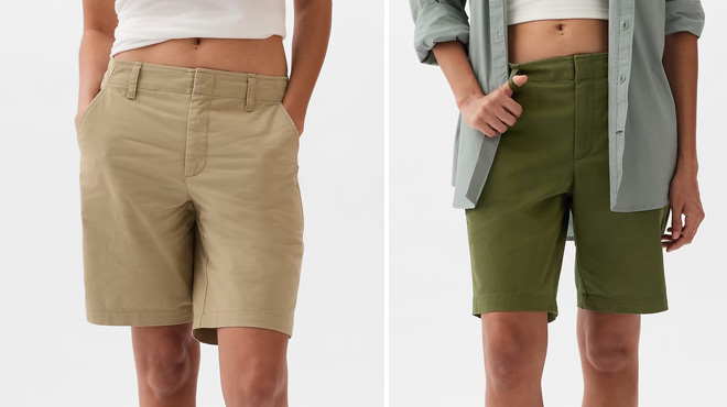 GAP Factory Downtown Khaki Bermuda Shorts