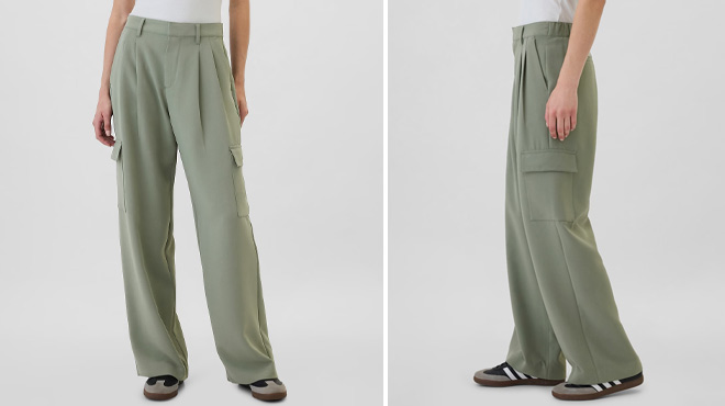 GAP Factory High Rise Easy Wide Leg Cargo Trousers