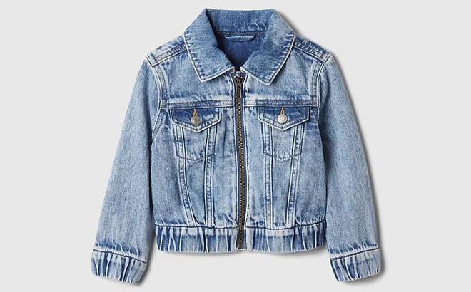 GAP Factory Toddler Denim Bomber Jacket