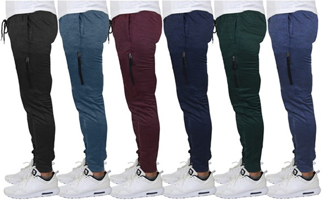 GBH Mens Assorted Slim Fitting Fleece Lined Tech Joggers