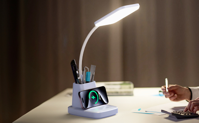 Golspark LED Desk Lamp with Wireless Charger