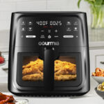 Gourmia 8 Quart Digital Window Air Fryer on the Kitchen Counter