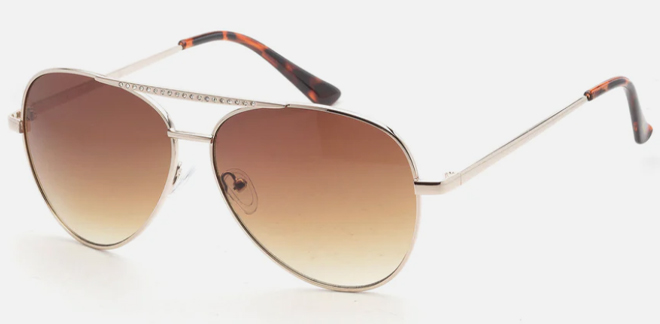 Guess Womens 62mm Gold Sunglasses