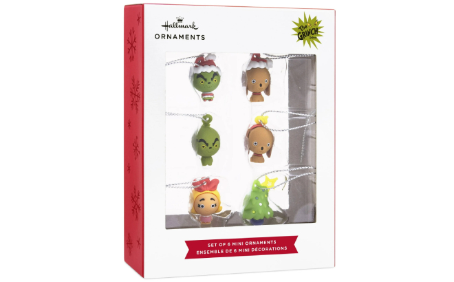 Hallmark How the Grinch Stole Christmas 6 Piece Mini Christmas Ornaments Set