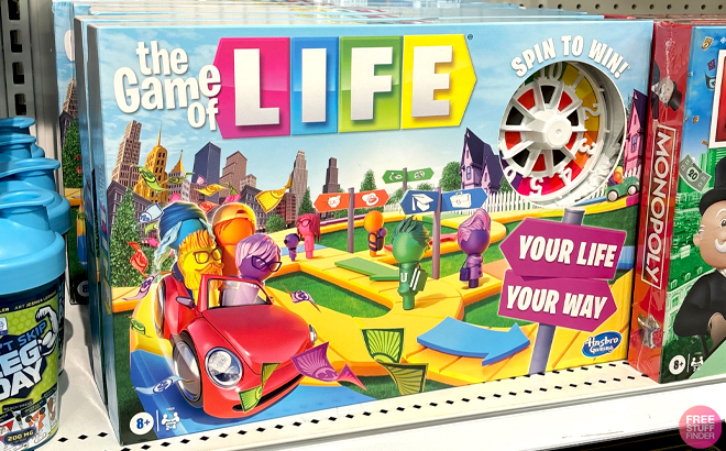 Hasbro The Game of Life Family Board Game on a Shelf