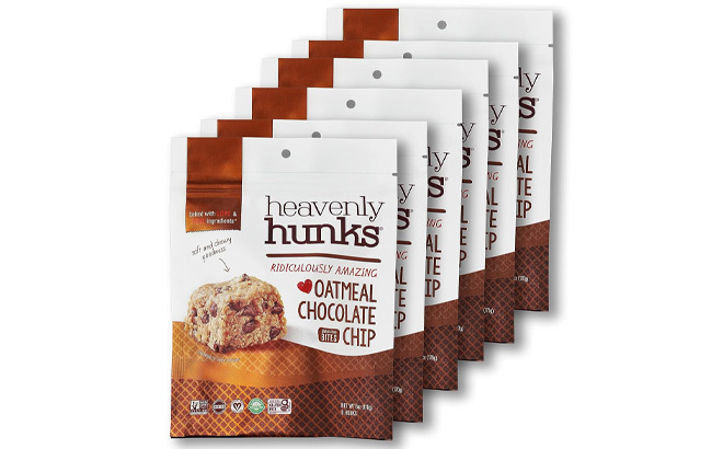 Heavenly Hunks Oatmeal Chocolate Chip 6 Pack