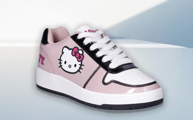 Hello Kitty Womens Pink Casual Court Sneaker