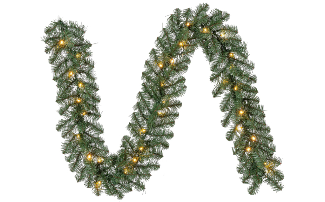 Holiday Time 9 Foot Pre Lit Napa Artificial Christmas Garland