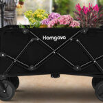 Homgava Collapsible Folding Wagon Cart with Brakes