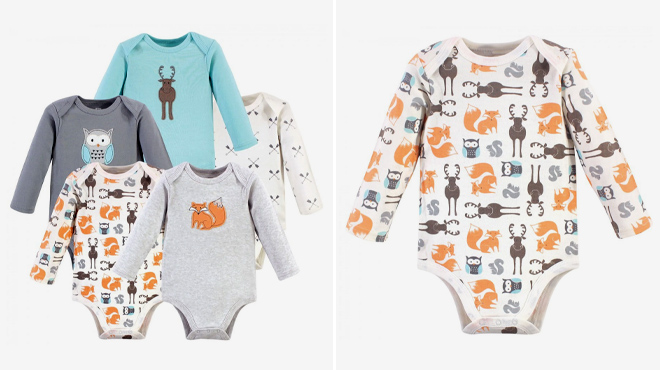 Hudson Baby Cotton Long Sleeve Bodysuits