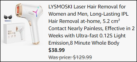 IPL Laser Hair Remover Checkout