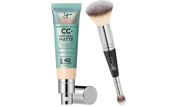 IT Cosmetics CC Natural Matte Foundation with a Brush