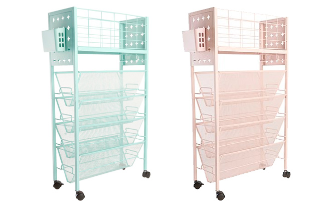 Improvements Slim Storage Cart with Accessories