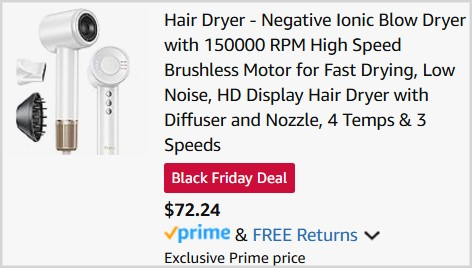 Ionic Hair Dryer Checkout 1