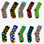 Jacques Moret Mens Novelty Crew Socks