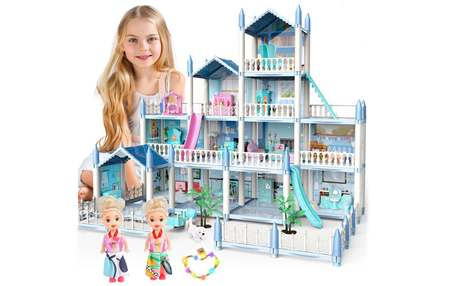 JoyStone Dollhouse with Colorful Lights