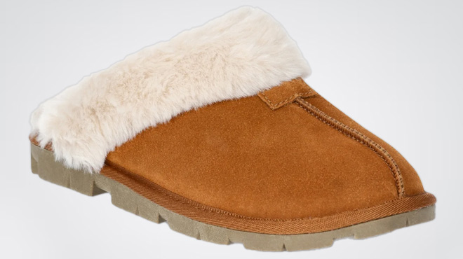 Joyspun Women's Suede Clog Slippers