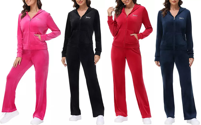 Juicy Couture x Mean Girls Womens Velour Jacket and Pants Sets