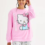 Juniors Hello Kitty Long Sleeve Graphic Pullover