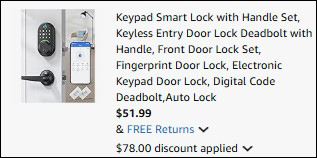 Keypad Smart Lock Final Price