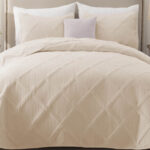 King Quilt Set in Beige