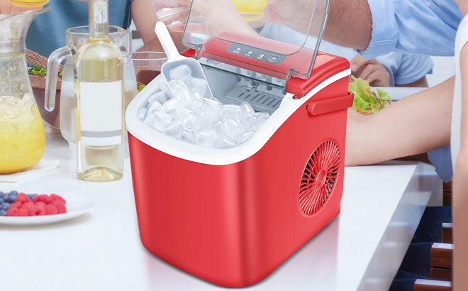 Kissair Countertop Ice Maker on the Table