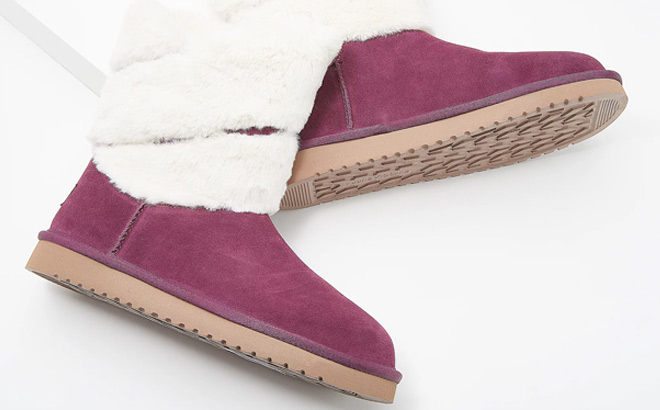 Koolaburra by UGG Suede Faux Fur Short Boots