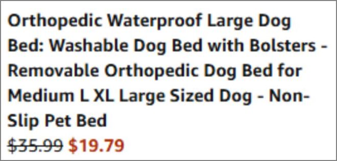 Large Orthopedic Dog Bed checkout page