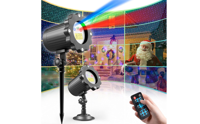 Laser Christmas Projector Lights Outdoor 12 Effect Moving RGB Lights